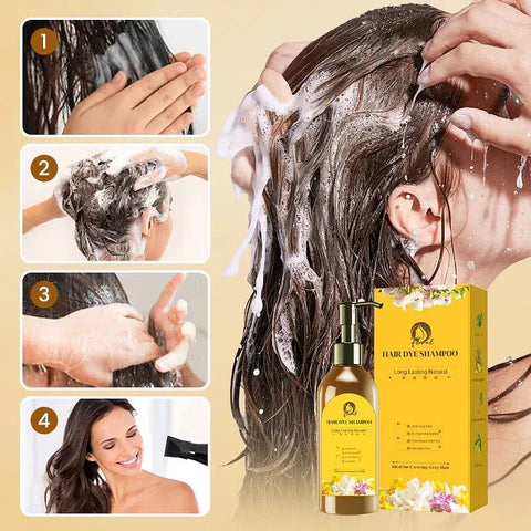 🧴Buy 1 Get 2 FREE - Natural Hair Dye Shampoo🧴🌿